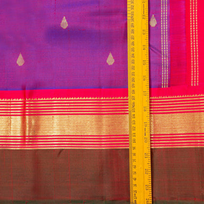 Magenta Kanchipuram Silk Saree For Festive Wear PV NYC 1885