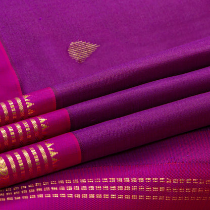 Magenta Kanchipuram Silk Saree For Festive Wear PV NYC 1812