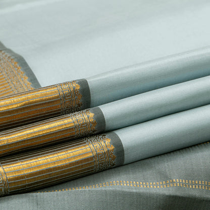 Pastel Blue Kanchipuram Silk Saree For Festive Wear PV J 5574