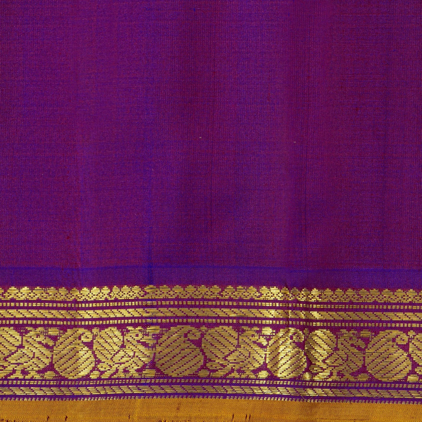 Maroon And Purple Kanchipuram Silk Saree For Festive Wear PV J 5577