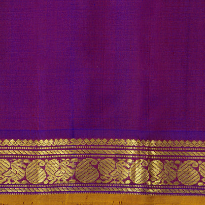 Maroon And Purple Kanchipuram Silk Saree For Festive Wear PV J 5577