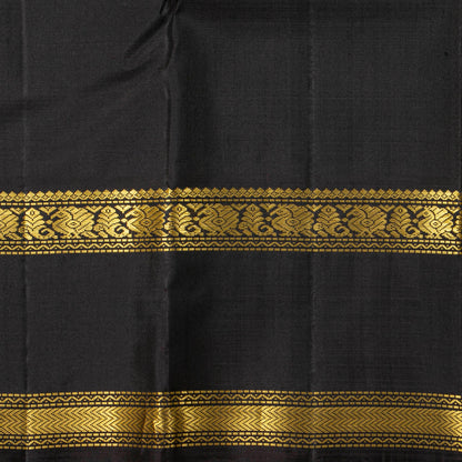 Green And Black Kanchipuram Silk Saree For Festive Wear PV J 5278