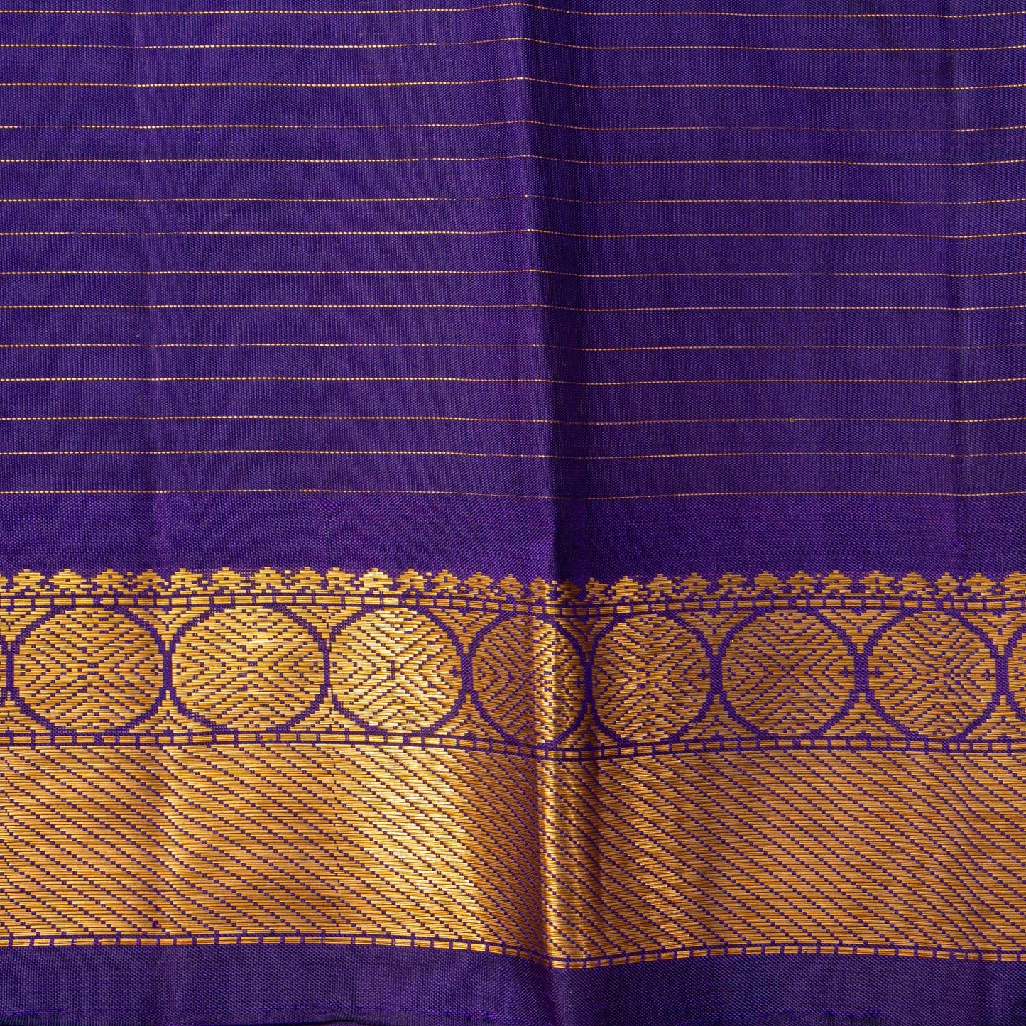 Violet Kanchipuram Silk Saree For Festive Wear PV J 4659