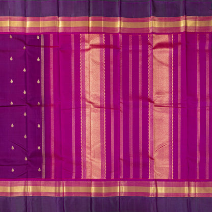 Magenta Kanchipuram Silk Saree For Festive Wear PV NYC 1812