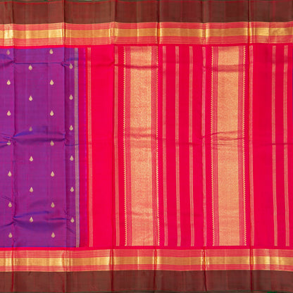 Magenta Kanchipuram Silk Saree For Festive Wear PV NYC 1885