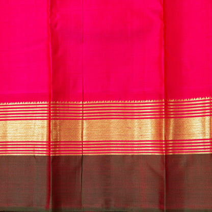 Magenta Kanchipuram Silk Saree For Festive Wear PV NYC 1885