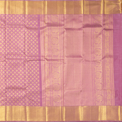 Pastel Mauve Kanchipuram Silk Saree For Bridal Wear PV NYC 1901