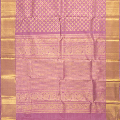 Pastel Mauve Kanchipuram Silk Saree For Bridal Wear PV NYC 1901