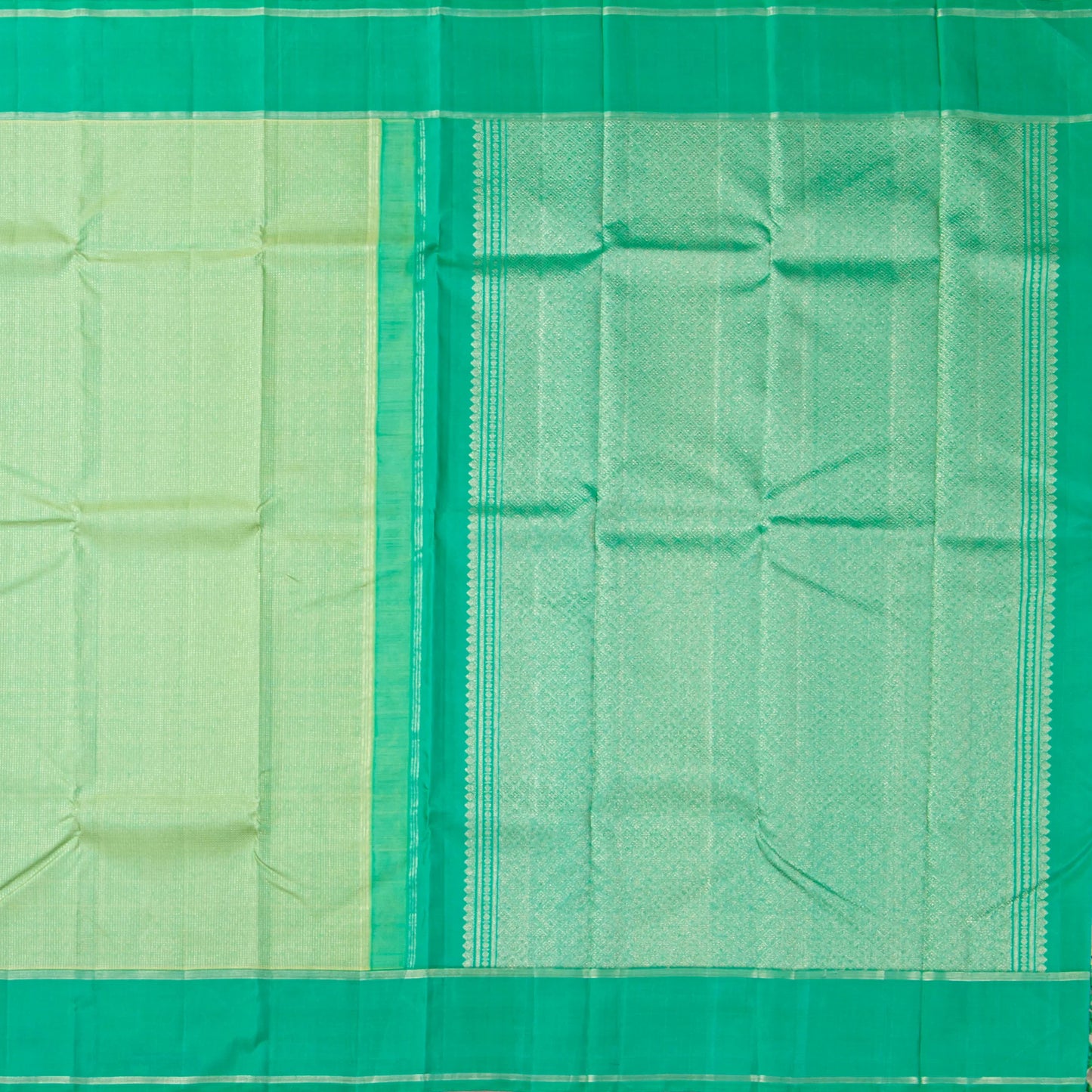 Green Kanchipuram Silk Saree For Festive Wear PV NYC 1879