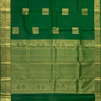 Green Kanchipuram Silk Saree For Festive Wear PV NYC 1831