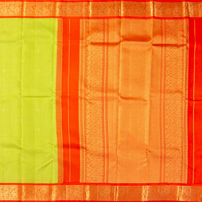 Green And Red Kanchipuram Silk Saree Vaira Oosi For Wedding Wear PV NYC 1798