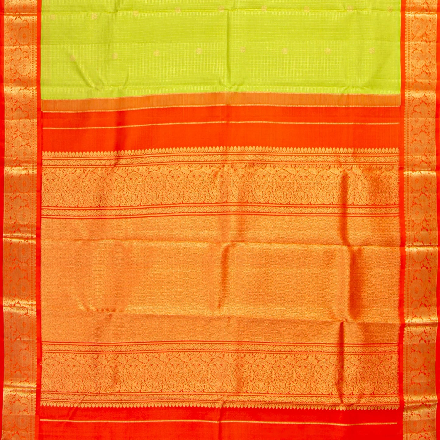 Green And Red Kanchipuram Silk Saree Vaira Oosi For Wedding Wear PV NYC 1798