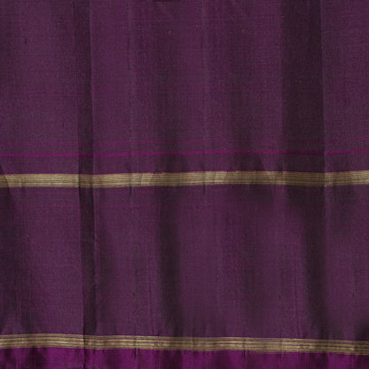 Brown And Purple Kanchipuram Silk Saree For Festive Wear PV NYC 1863 - Silk Sari - Panjavarnam PV NYC 1863