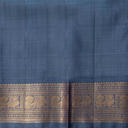 Yellow And Blue Kanchipuram Silk Saree For Wedding Wear PV NYC 1782