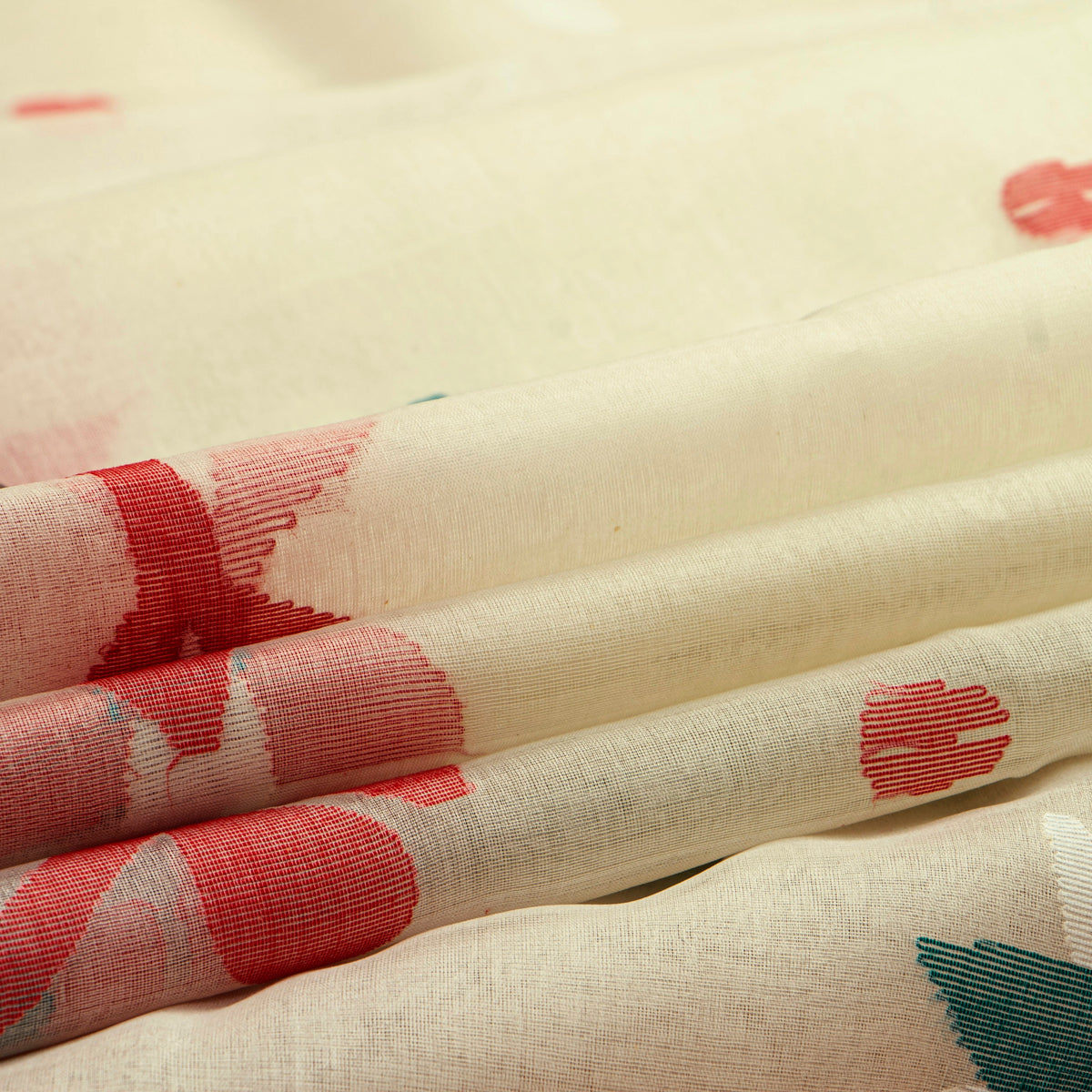 Off White Dhakai Jamdani Muslin Silk Saree For Party Wear PV MJ 167 - Dhakai Jamdhani - Panjavarnam PV MJ 167