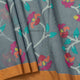 Grey Dhakai Jamdani Mulmul Silk Saree For Party Wear PV MJ 156