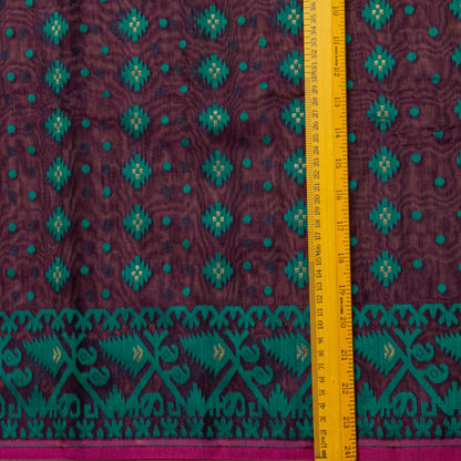 Purple Dhakai Jamdani Mulmul Silk Saree For Party Wear PV MJ 139