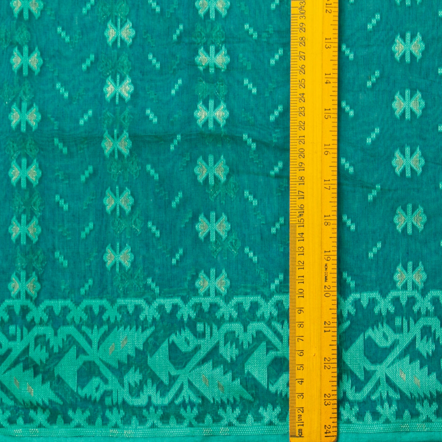 Green Dhakai Jamdani Mulmul Silk Saree For Party Wear PV MJ 141