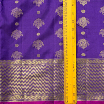 Violet Kanchipuram Silk Saree For Wedding Wear PV NYC 1766