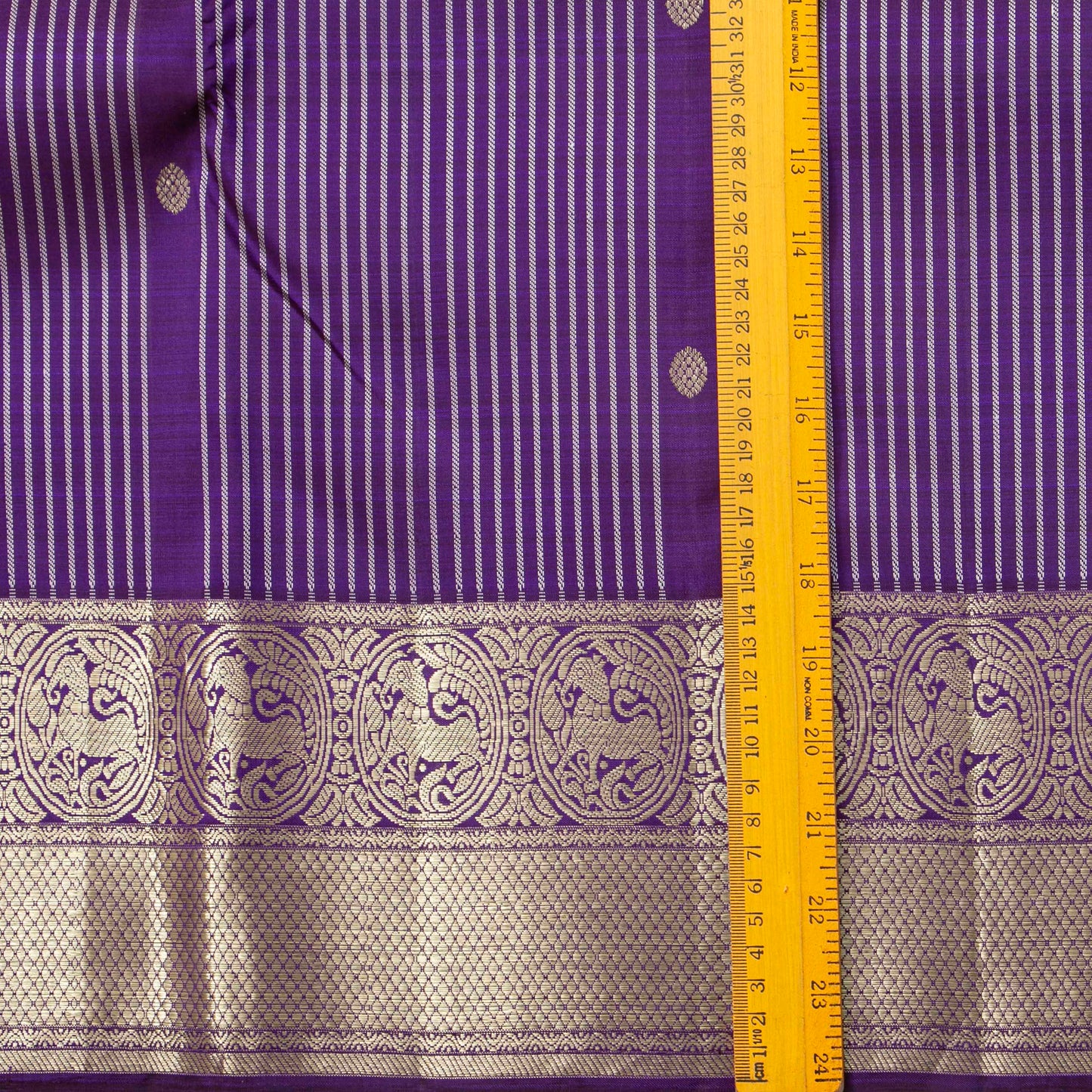 Violet Kanchipuram Silk Saree For Festive Wear PV NYC 1811