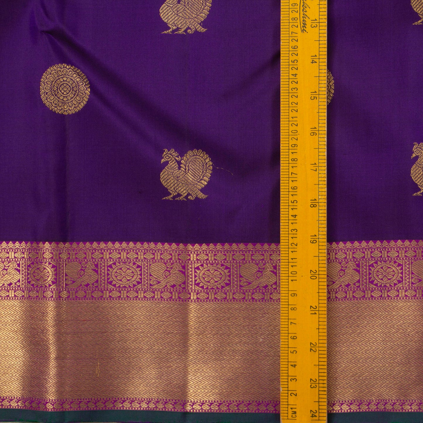 Purple And Magenta Kanchipuram Silk Saree Handwoven Pure Silk Pure Zari For Festive Wear PV GTA 98