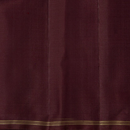 Brown Kanchipuram Silk Saree Borderless For Festive Wear PV 2064