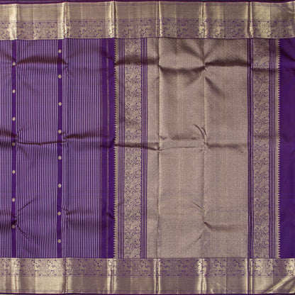 Violet Kanchipuram Silk Saree For Festive Wear PV NYC 1811