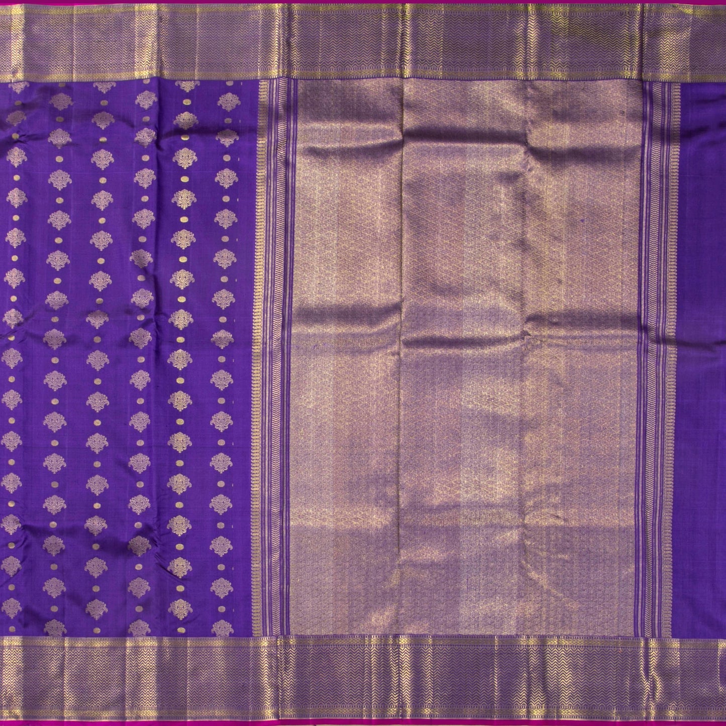 Violet Kanchipuram Silk Saree For Wedding Wear PV NYC 1766