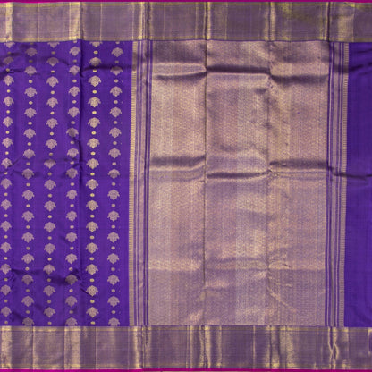 Violet Kanchipuram Silk Saree For Wedding Wear PV NYC 1766
