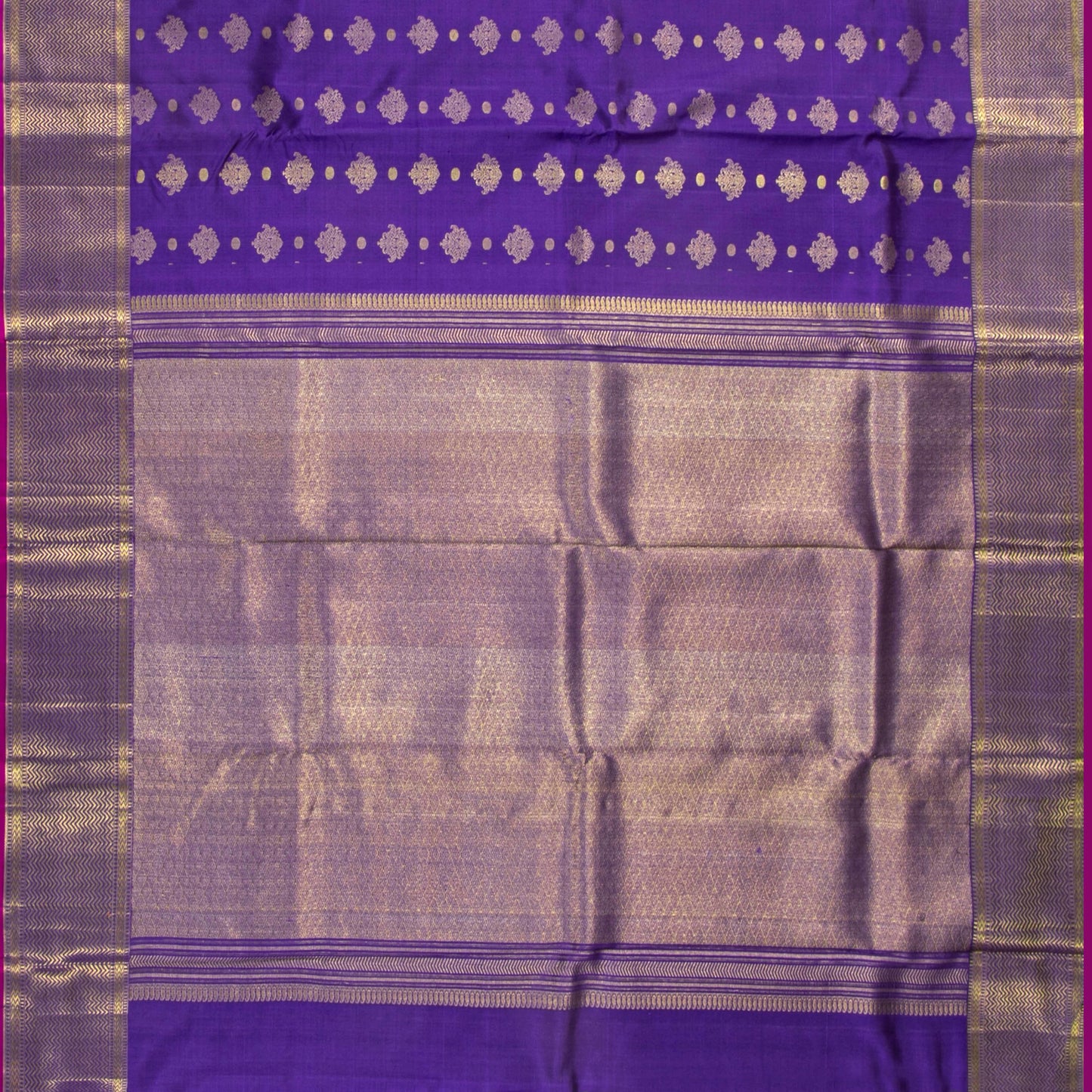 Violet Kanchipuram Silk Saree For Wedding Wear PV NYC 1766