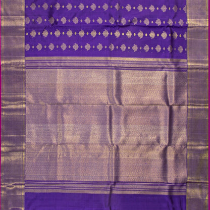 Violet Kanchipuram Silk Saree For Wedding Wear PV NYC 1766