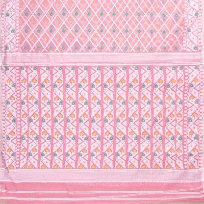 Pink Dhakai Jamdani Muslin Silk Saree For Party Wear PV MJ 147