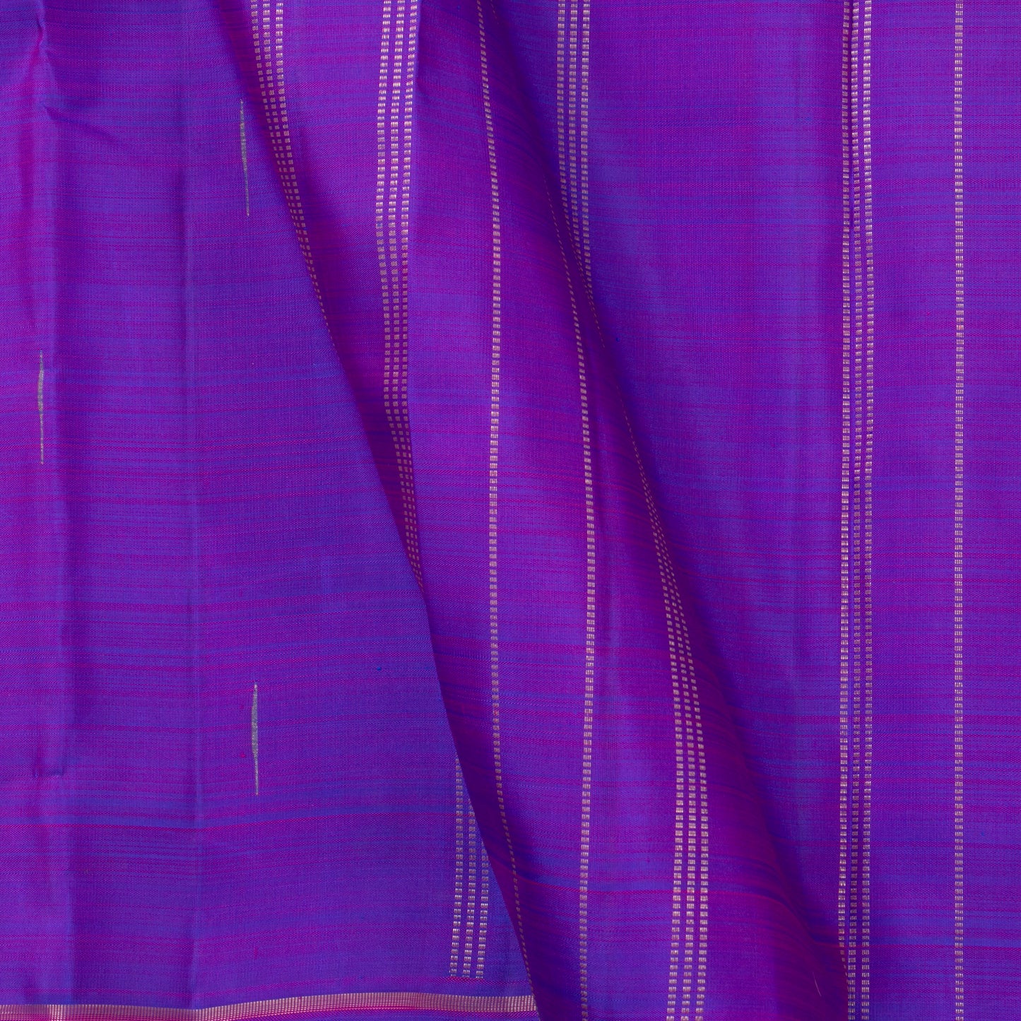 Purple Kanchipuram Borderless Silk Saree Handwoven Pure Silk Pure Zari For Festive Wear PV GTA 103