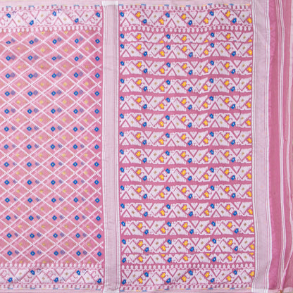 Pink Dhakai Jamdani Muslin Silk Saree For Party Wear PV MJ 146 - Dhakai Jamdhani - Panjavarnam PV MJ 146