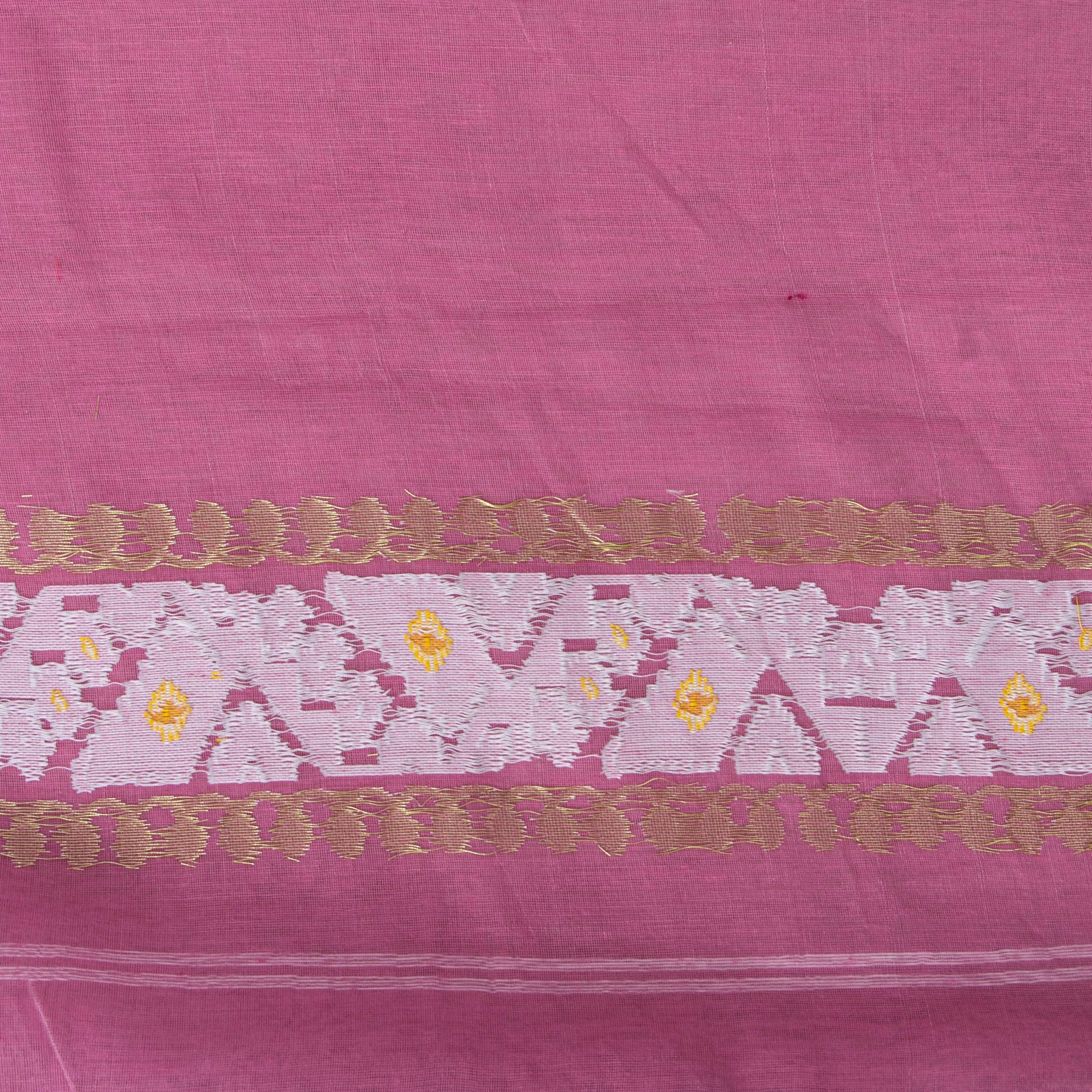 Pink Dhakai Jamdani Muslin Silk Saree For Party Wear PV MJ 146 - Dhakai Jamdhani - Panjavarnam PV MJ 146