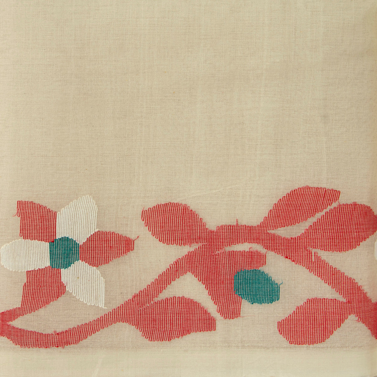 Off White Dhakai Jamdani Muslin Silk Saree For Party Wear PV MJ 167 - Dhakai Jamdhani - Panjavarnam PV MJ 167