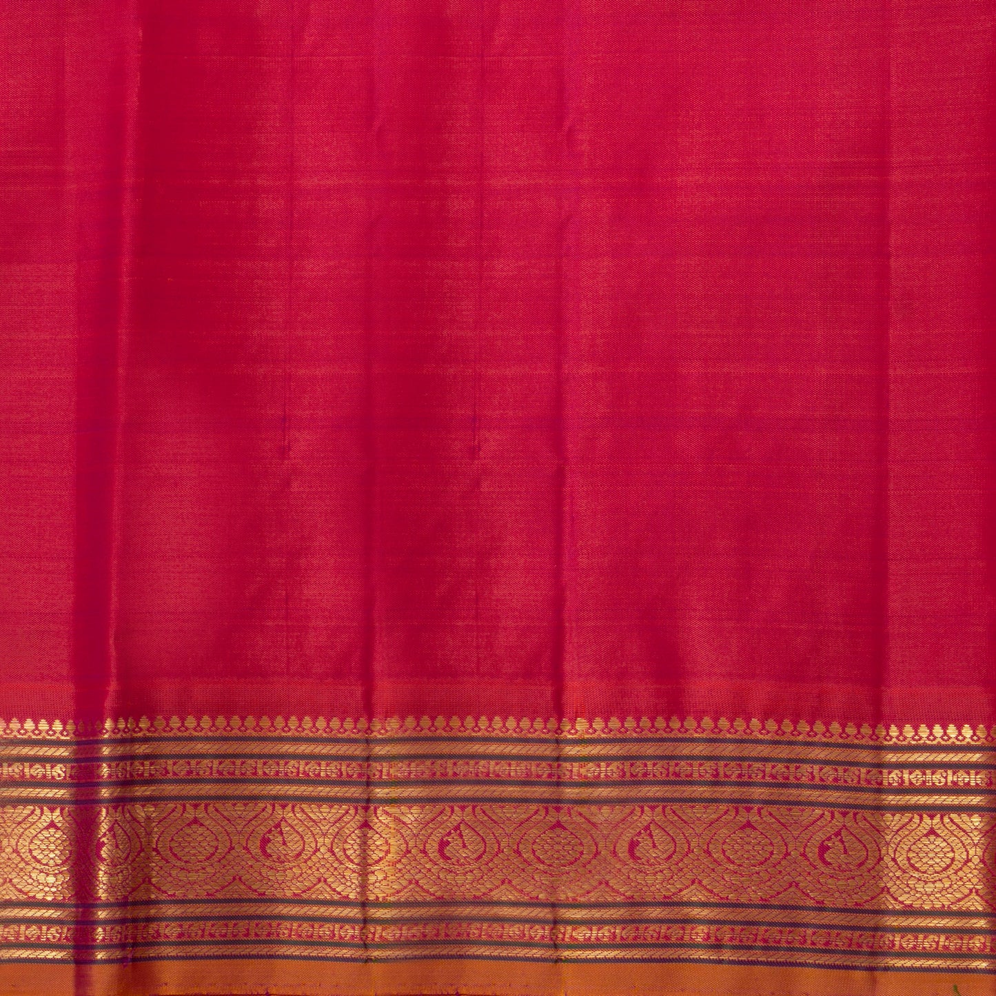 Pink Kanchipuram Silk Saree With Short Border Handwoven Pure Silk For Festive Wear PV J 410