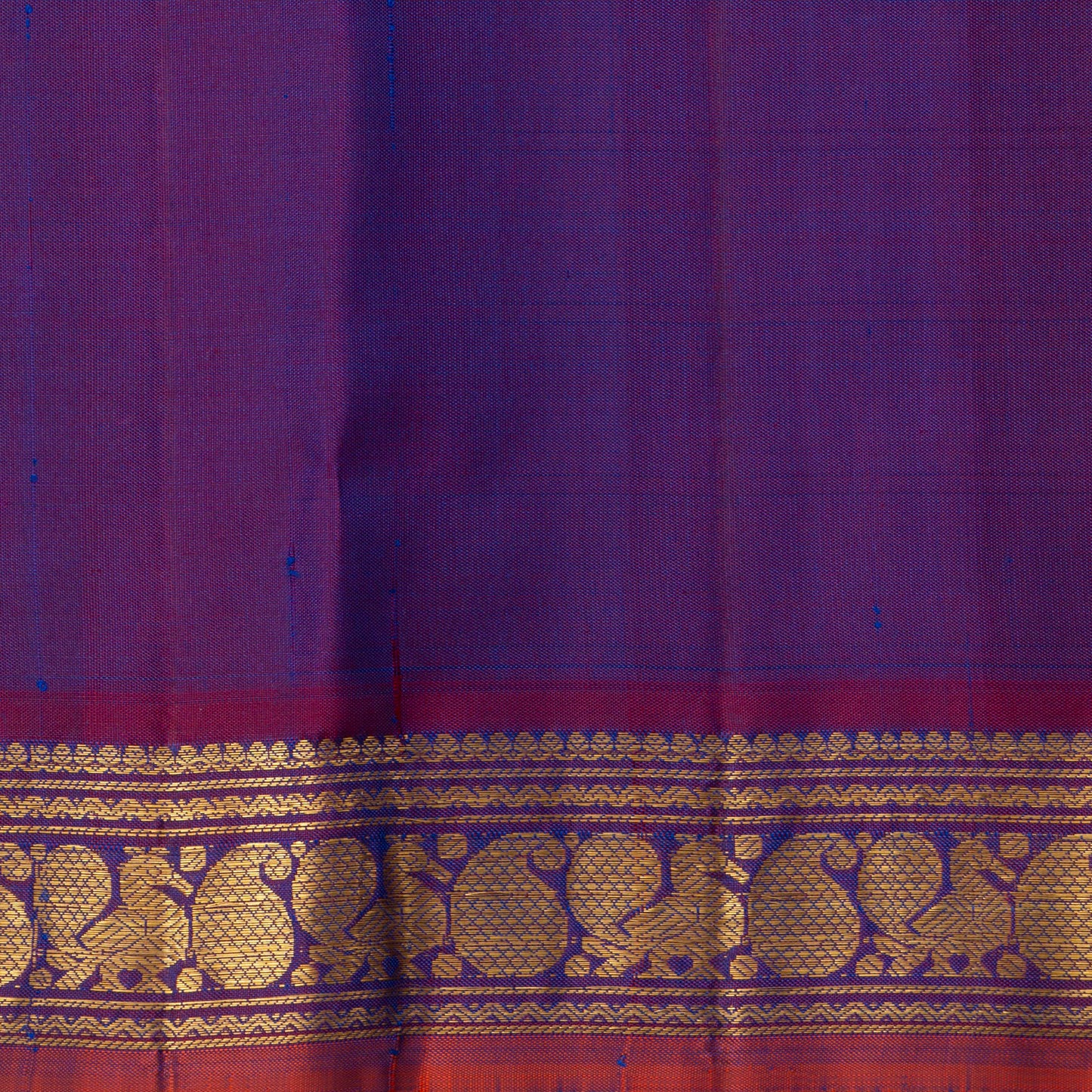 Mayilkazhuthu Green And Purple Kanchipuram Silk Saree With Small Border Handwoven Pure Silk For Festive Wear PV J 3767