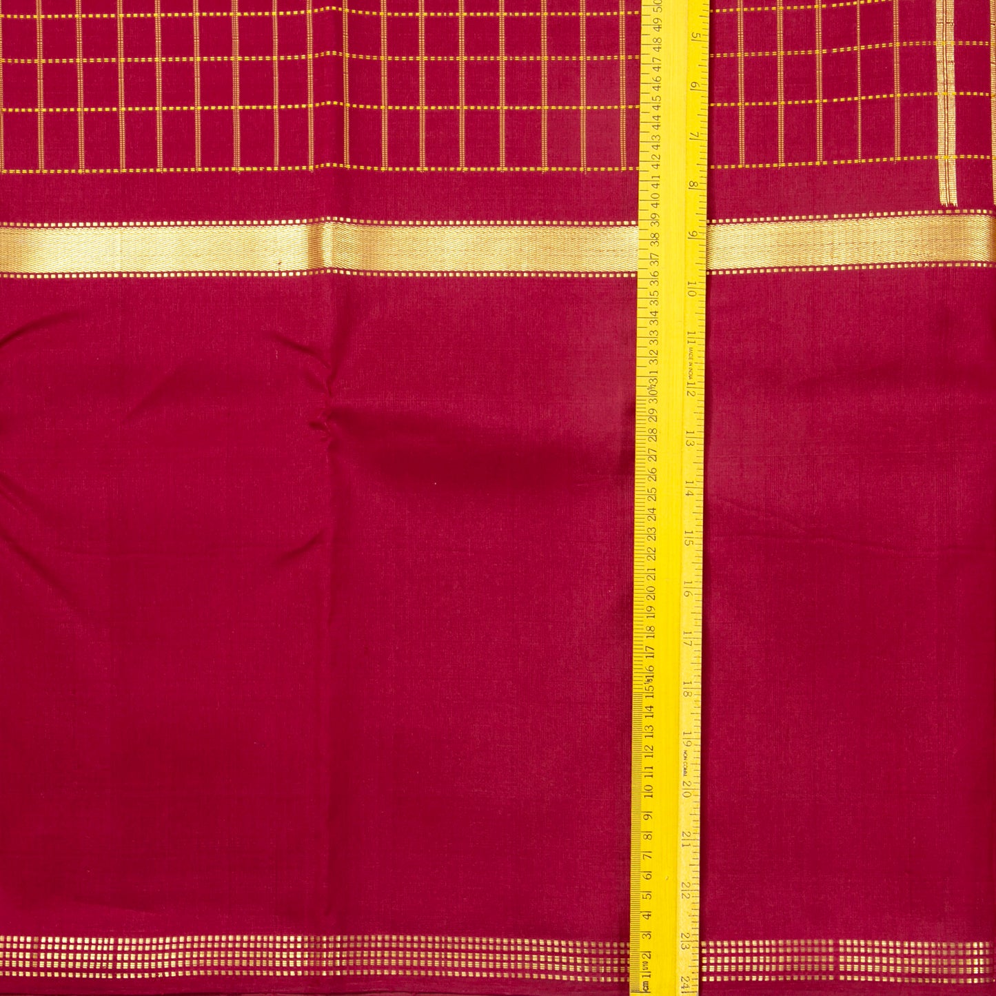 Maroon Kanchipuram Silk Saree For Festive Wear PV ABI 3329 - Silk Sari - Panjavarnam PV ABI 3329