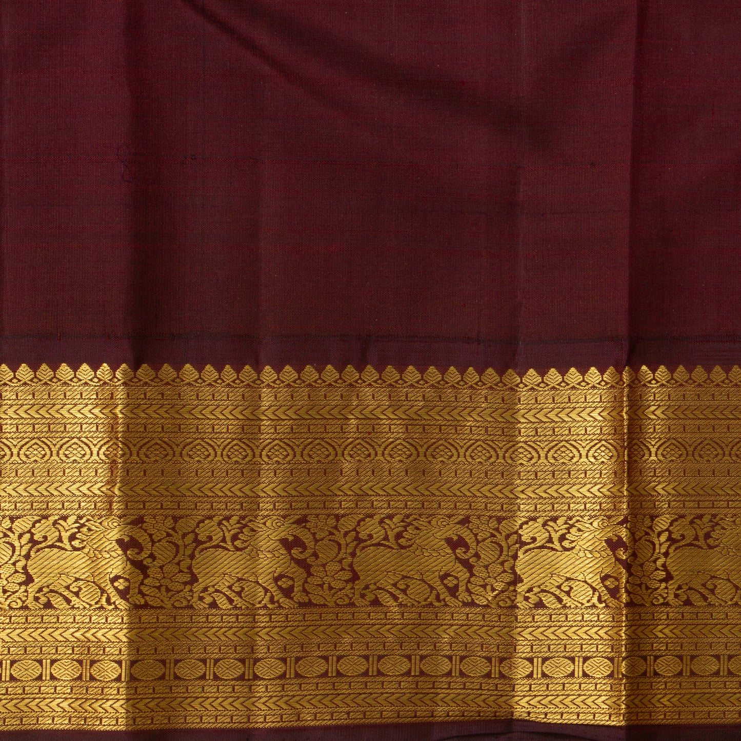 Grey And Brown Handwoven Pure Silk Pure Zari For Festive Wear PV J 3289