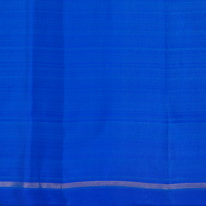 Blue Kanchipuram Borderless Silk Saree Handwoven Pure Silk Pure Zari For Festive Wear PV GTA 102