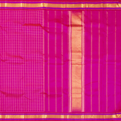 Pink Kanchipuram Silk Saree For Festive Wear PV ABI 654