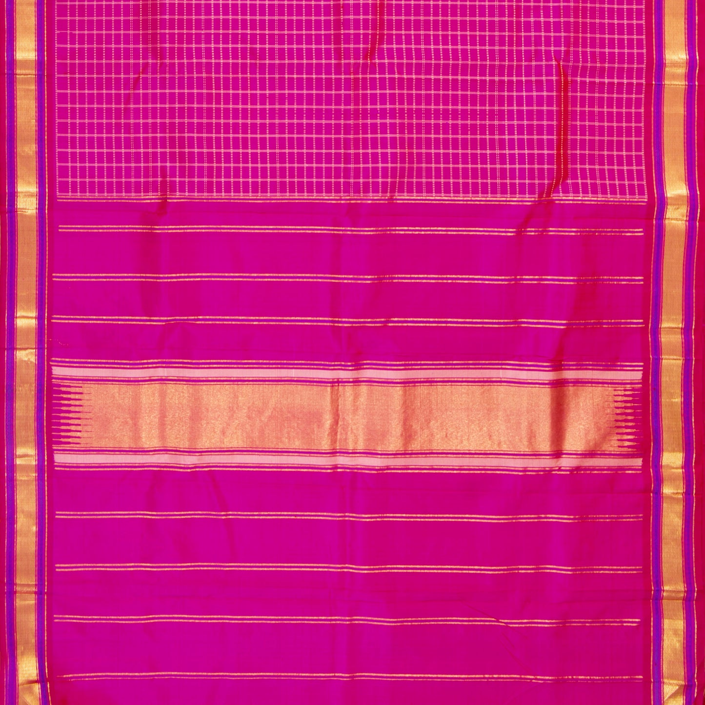 Pink Kanchipuram Silk Saree For Festive Wear PV ABI 654
