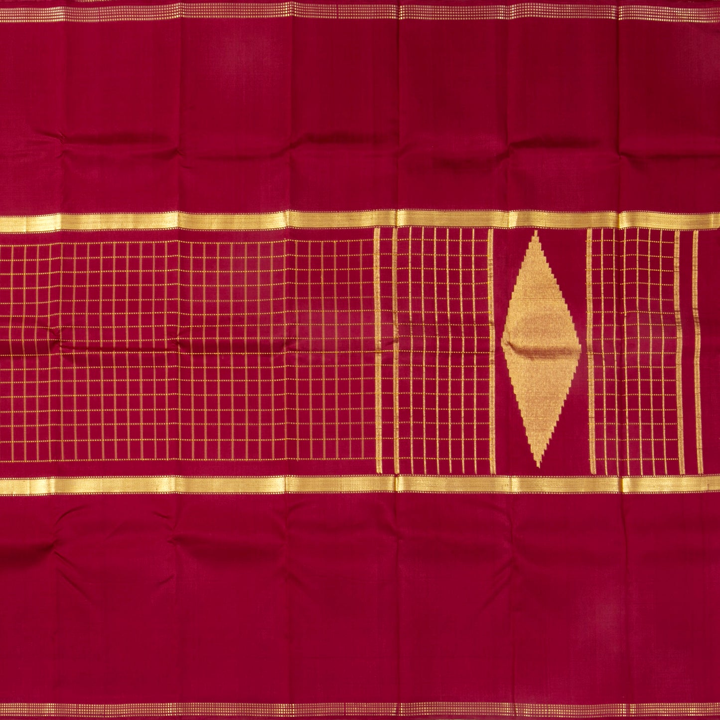 Maroon Kanchipuram Silk Saree For Festive Wear PV ABI 3329 - Silk Sari - Panjavarnam PV ABI 3329
