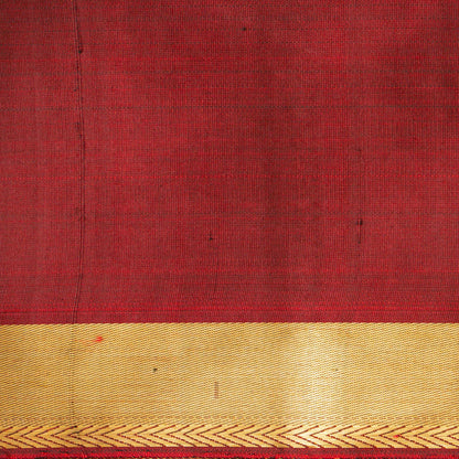 Grey And Maroon Kanchipuram Silk Saree For Festive Wear PV ABI 647