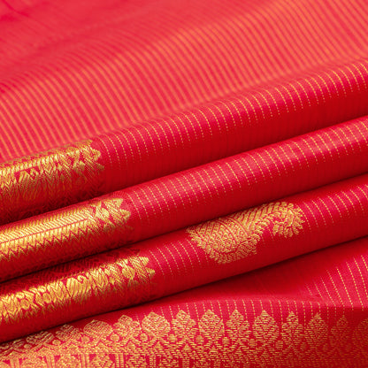 Red Kanchipuram Silk Saree For Wedding Wear PV NYC 1303