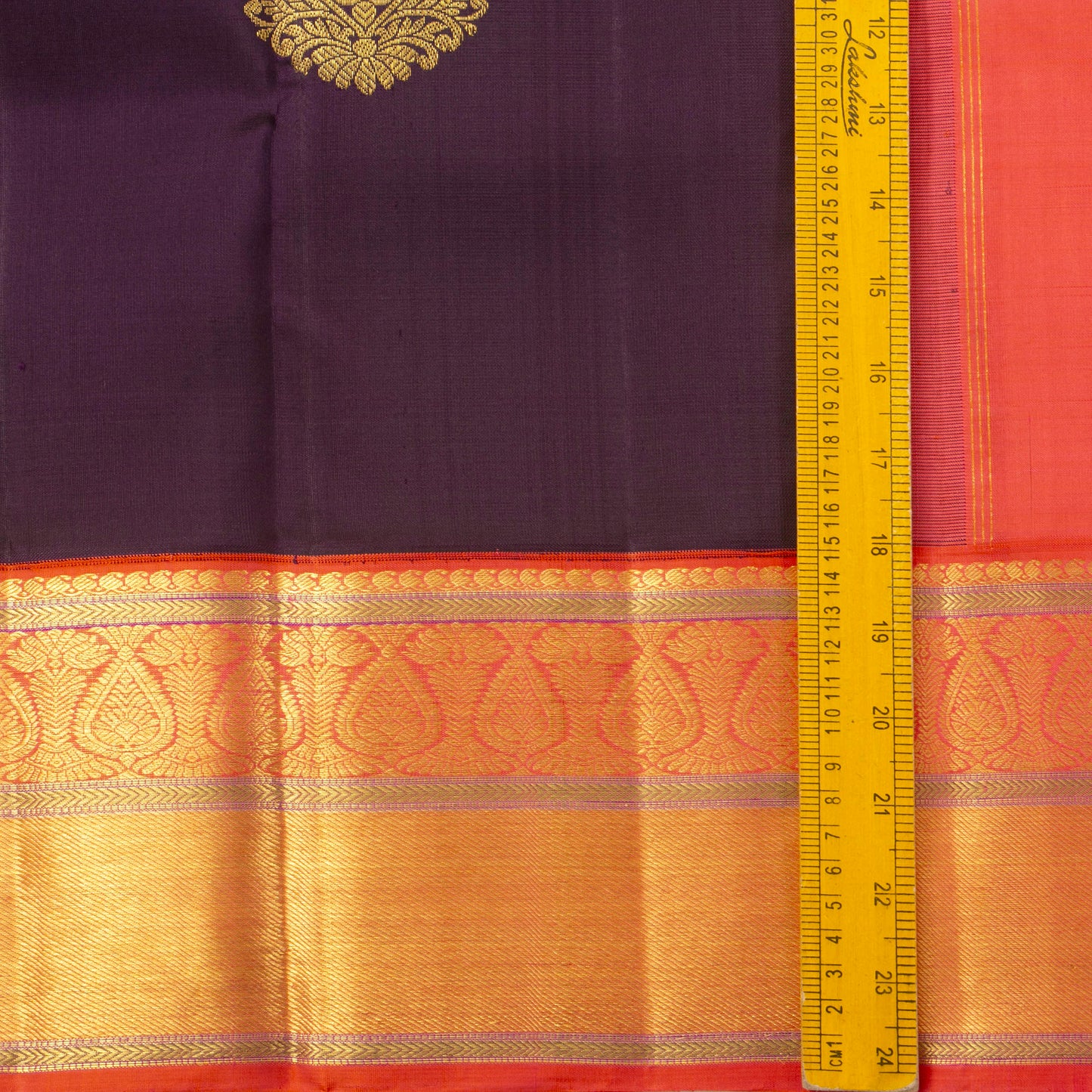 Brown And Orange Kanchipuram Silk Saree For Wedding Wear PV NYC 1262