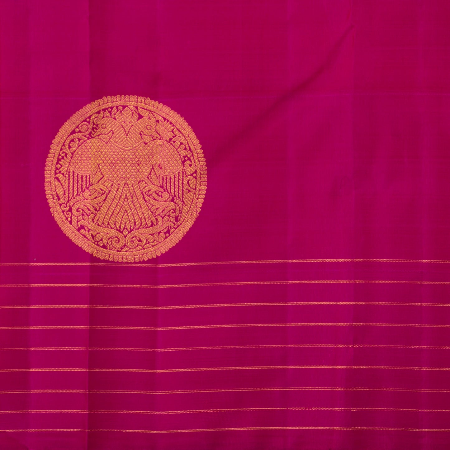 Yellow And Magenta Kanchipuram Silk Saree For Wedding Wear PV NYC 1300