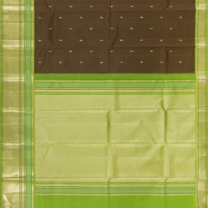 Black And Green Kanchipuram Silk Saree For Wedding Wear PV VL 41