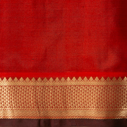 Seafoam Green And Maroon Kanchipuram Silk Saree For Festive Wear PV MEN 182 - - Panjavarnam PV MEN 182